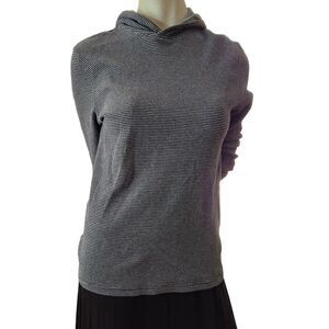 Michael Kors Pullover Hooded Sweater Stripe Cotton Stretch